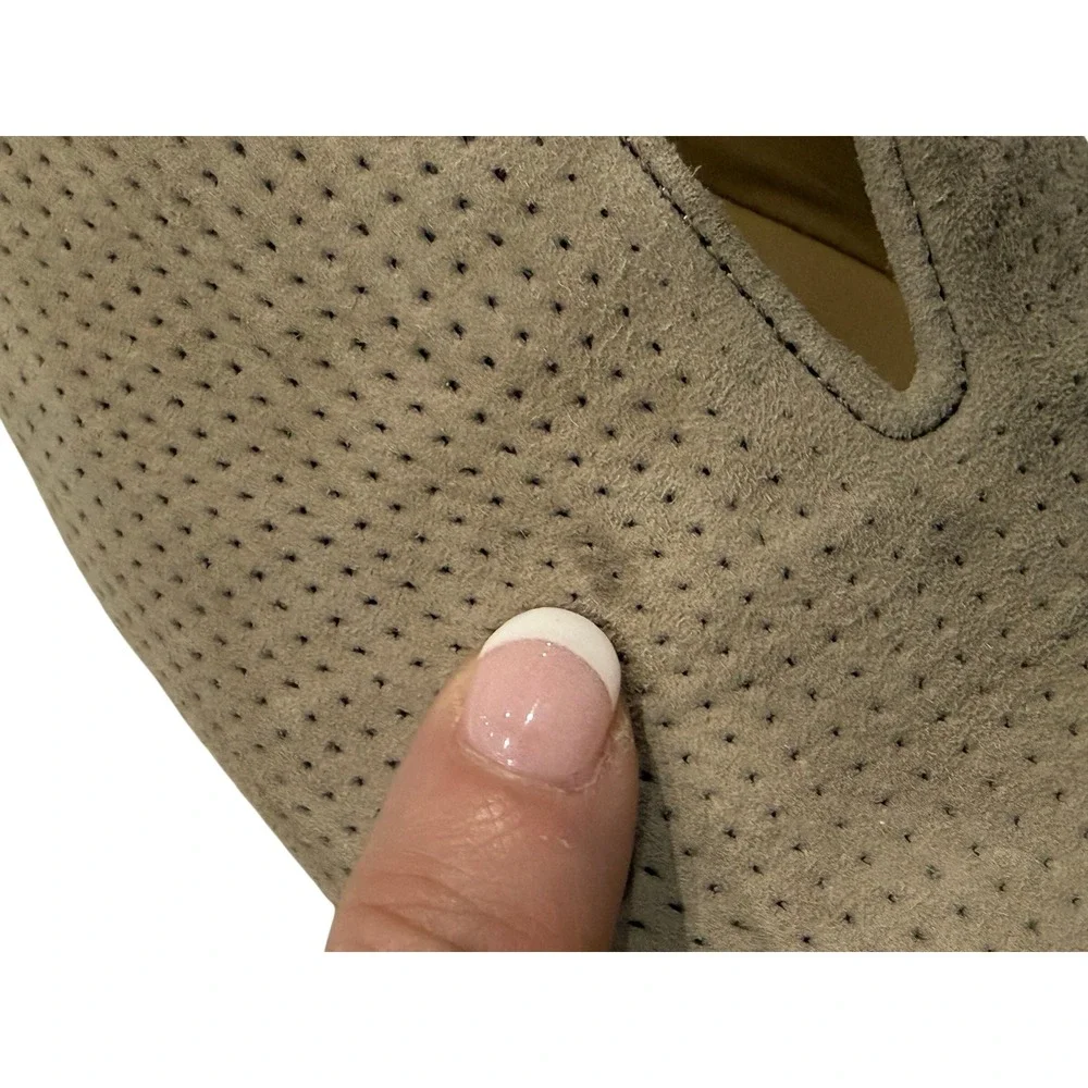 Vaneli Suede Wedge Loafers Beige‎ Women 9M Casual Neutral Comfort Slip On Shoes